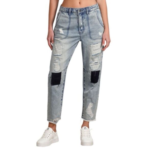 Insane Gene Slouch Vintage Patched Work Jeans - Picture 16 of 16